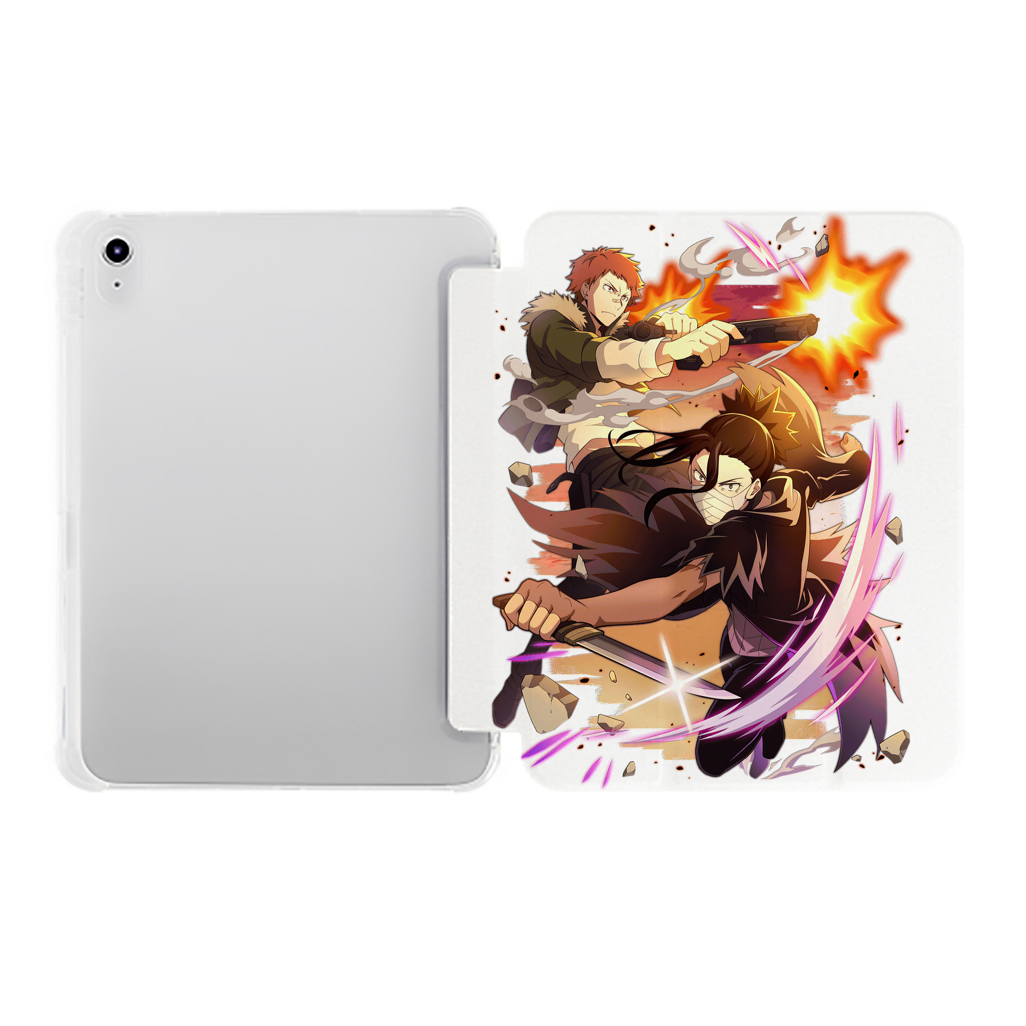 （画像用） 文豪ストレイドッグス Bungo Stray Dogs IPad ケース ペン収納付き 三つ折りスタンド PUレザー×シリコン 対応機種9.5/10.5/10.9インチ